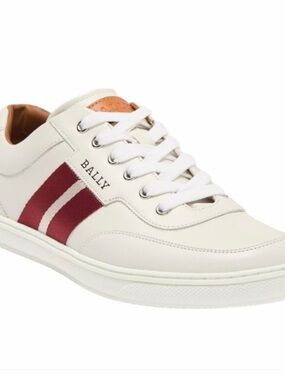 Bally Oriano Men's 6240315 White Leather Sneaker size 10.5